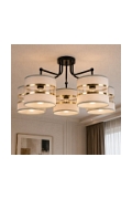Lampa wisząca Andy czarna szara złota 5x40w - Candellux