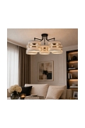 Lampa wisząca Andy czarna szara złota 5x40w - Candellux