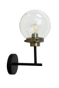 Lens Lampa Kinkiet Czarny+Patynowy Matowy 1X40W E14 Klosz Bezbarwny Candellux