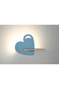 Heart Lampa Kinkiet 5W Led 4000K Iq Kids Z Otworem Niebieski Candellux