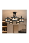 Lampa wisząca Andy czarna czarna złota 5x40w - Candellux