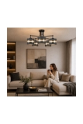 Lampa wisząca Andy czarna czarna złota 5x40w - Candellux