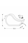 Bird Lampa Stołowa 12W Led 3000K Iq Kids Różówy Candellux