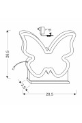 Butterfly Lampa Stołowa 14W Led 3000K Iq Kids Złoty Candellux