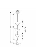 Single Hbs Lampa Wisząca 1X20W E27 Iq Kids Różowy Candellux