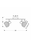 Listwa sufitowa Juicy czarna czarna 2x40w - Candellux