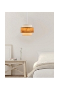 Lampa wisząca Cork biała biała beżowy 1x40w - Candellux