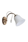 Ora Lampa Kinkiet Złoty 1X40 E27 Klosz Biały Candellux