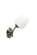 Zina Lampa Kinkiet Patynowy 1X40 E27 Klosz Biały Candellux