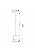 Cubick Lampa Wisząca Biały 1X20W E27 Niebieski Candellux