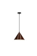 Dunca Lampa Wisząca 25 Czarny 1X40 E27 Klosz Ciemny Orzechowy Candellux