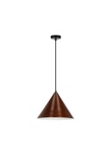 Dunca Lampa Wisząca 32 Czarny 1X40 E27 Klosz Ciemny Orzechowy Candellux