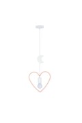 Single Hm Lampa Wisząca 1X20W E27 Iq Kids Różowy+Biały Candellux