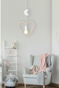 Single Hm Lampa Wisząca 1X20W E27 Iq Kids Różowy+Biały Candellux