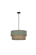 Livorno Lampa Wisząca Czarny 1X60W E27 Abażur Miętowy+Szaro Beżowy Candellux