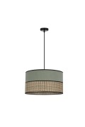 Grosseto Lampa Wisząca Czarny 1X60W E27 Abażur Duo Szaro Beżowy+Miętowy Candellux