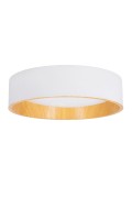 Lazio Lampa Sufitowa Plafon Biało Drewniany 24W Led 40 Cm Klosz Biały Candellux