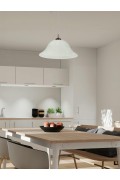 Vera Lampa Wisząca Miedziany 1X60W E27 Klosz Alabastrowy Candellux
