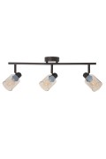 Agra Lampa Sufitowa Brunatny 3X40W E14 Klosz Bursztynowy Candellux