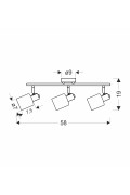 Agra Lampa Sufitowa Brunatny 3X40W E14 Klosz Bursztynowy Candellux