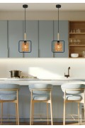 Crown Lampa Wisząca Czarny 1X40W E27 Abażur Beżowy Candellux