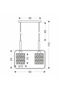 Crown Lampa Wisząca Czarny 2X40W E27 Abażur Beżowy Candellux