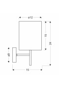 Yan Lampa Kinkiet Patynowy 1X40W E14 Abażur Orzechowy Candellux