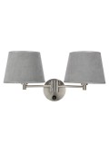 Ibis Lampa Kinkiet Satynowy 2X40W E14 Abażur Grafitowy Candellux