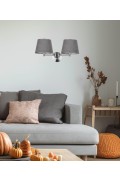 Ibis Lampa Kinkiet Satynowy 2X40W E14 Abażur Grafitowy Candellux