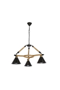 Lampa wisząca Nowoczesna negru kolor czarna salonu 3x40w - Candellux