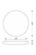 Linda Lampa Sufitowa Plafon 32Cm 24W Led 4000K Klosz Biały Candellux