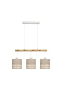 Izotto Lampa Wisząca Biały 3X60W E27 Abażur Beżowy Candellux