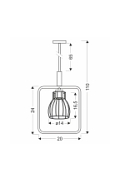 Lampa wisząca Franita czarna czarna 1x40w - Candellux