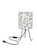 Smally Lampa Stołowa Czarny 1X40 E14 Abażur Biały Candellux