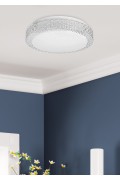 Rabel Lampa Sufitowa Plafon Bezbarwny 12W Led 4000K 27Cm Klosz Biały Candellux