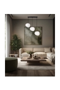 Lampa wisząca Stones 20 podłużna podstawa z kształcie kamienia nad stół x - Candellux