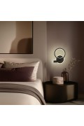 Monet Lampa Kinkiet Koło Czarny 18W Led 3000K Klosz Biały Candellux