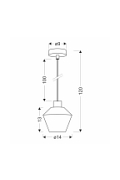 Lampa wisząca Greniko czarna bezbarwna 1x40w - Candellux