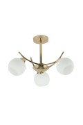 Amos Lampa Wiszaca Złoty 3X40W E27 Klosz Biały Candellux