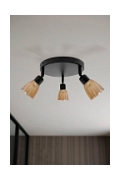 Lampa sufitowa Amcos czarna bursztynowe 3x40w - Candellux