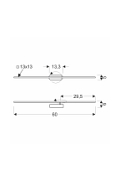 Kinkiet Bagette 60 czarny 8w - Candellux