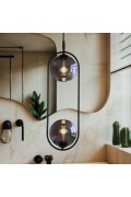 Cordel Zwis 2X28W G9 Czarny, Klosze Grafitowe Candellux