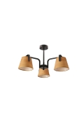 Plafon Milbury czarny metal tkanina żółte oświetleniowa salon przedpokój 3x40w - Candellux