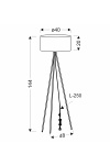 Lampa podłogowa Vanti czarna brzoskwiniowy 1x40w - Candellux