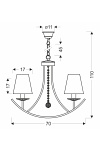 Lampa wisząca Vitoria patynowa miodowe vintage styl rustykalny 4x40w - Candellux