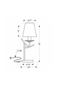 Lampka biurkowa Vitoria dekoracyjna patynowa podstawa miodowy gabinetu stolika komody 1x40w - Candellux