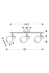 Lampa sufitowa Andrus srebrna 3x40w - Candellux