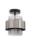 Lampa sufitowa Spiega czarna satyna nikiel dymiona 1x60w - Candellux