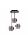 Lampa wisząca Spiega czarna satyna nikiel dymiona 3x60w - Candellux