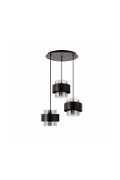 Lampa wisząca Spiega czarna dymiona 3x60w - Candellux